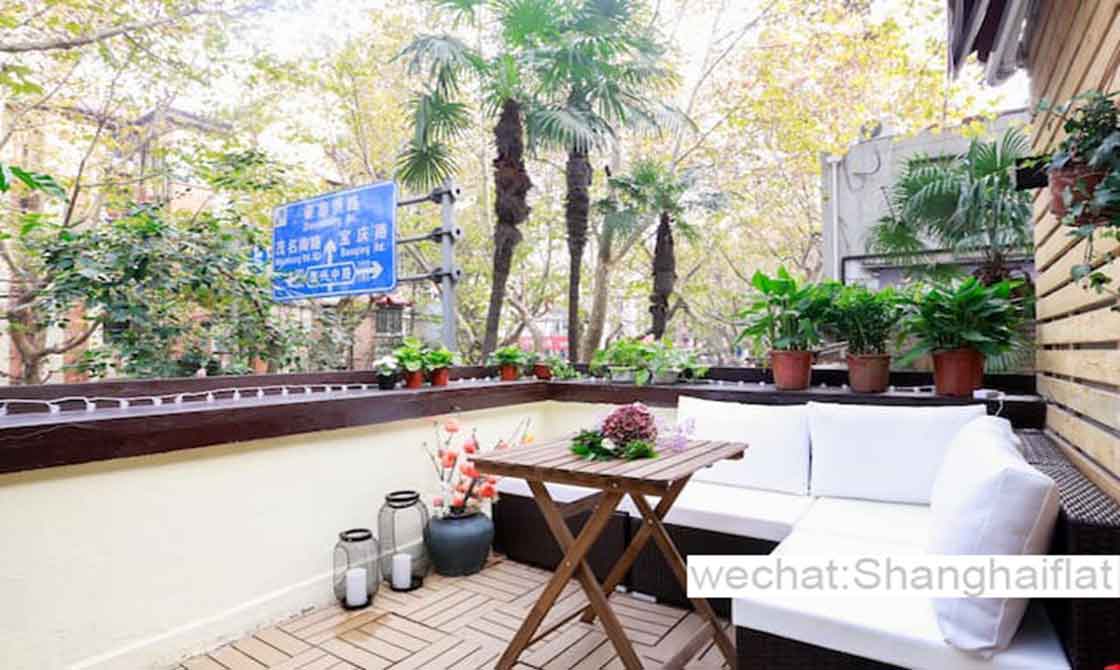 2br Shanghai lane house with patio in South Shanxi Rd/Former French Concession