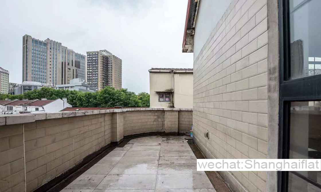 3+1br lane apt with terrace in Nanchang rd/Fuxing park