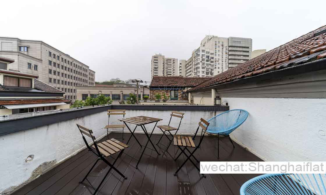 1br loft lane house with terrace in Gaoan rd/Shanghai library